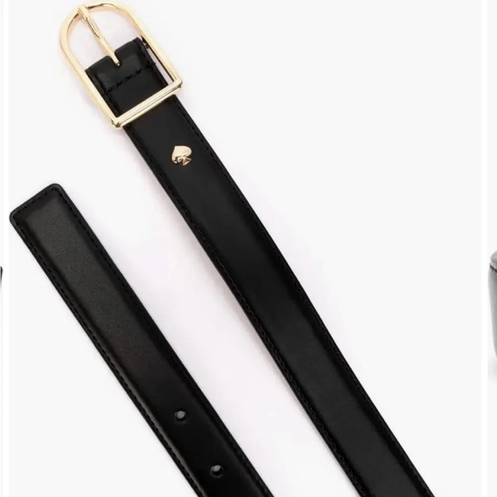 Kate Spade 25mm Stitched Feather Edged Belt - Picture 3 of 9